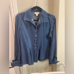 Coldwater Creek long sleeve denim shirt in Size M
